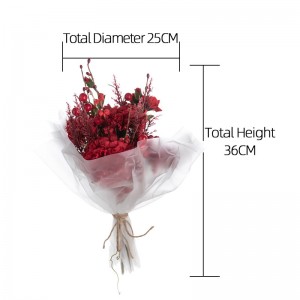 CF01172 Dirbtinių gvazdikų rožių puokštė Naujo dizaino dekoratyvinės gėlės ir augalai