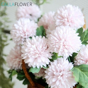 DY1-1087 Okooko osisi Artificial White Silk Dandelion Puff Flower Ball Spray Ihe ndozi agbamakwụkwọ nke ụlọ