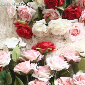 MW69911 Bílé růže Květiny z umělého hedvábí Svatba Home Party Dekorace kanceláře