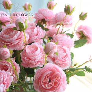 MW51010 Στολισμός Γάμου Τεχνητό Λουλούδι Dusty Pink Μακριά Μεταξωτά Τριαντάφυλλα Μονά Στελέχη με Μπουμπούκια