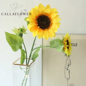 MW33710 Silke dekorativ kunstig blomst Engros Real Touch kæmpe solsikke til bryllup