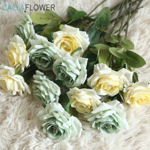 MW69911 Weiße Rosen, künstliche Seidenblumen, Hochzeit, Zuhause, Party, Büro, Dekoration