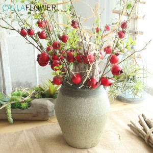 MW10884 Neues Design, Weihnachtshandwerk, künstlicher Obst-Granatapfel-Blumenstrauß für die Heimdekoration
