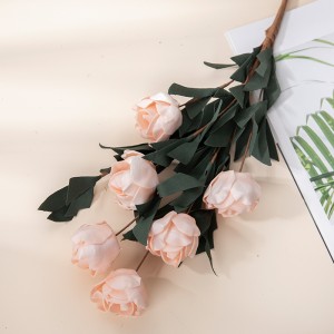 MW09918 Natual Touch Rose Flowers PE تک ساقه رز برای مهمانی عروسی دکوراسیون دفتر خانه