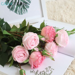 MW59991 billig Hot rea konstgjord ros dekorativ blomma blomma för bröllop dekoration