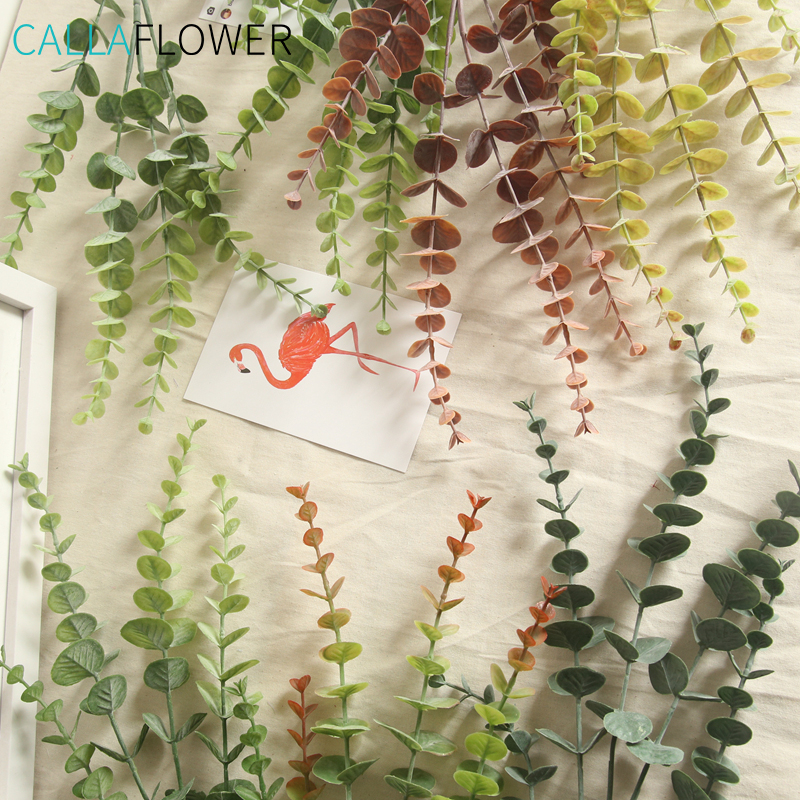 MW20205 vente en gros feuilles d'eucalyptus arrangement de plantes décoration de maison artificielle