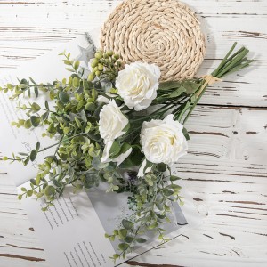 Bouquet de roses artificielles à longue tige, magnifique, décoration de mariage à domicile, DY1-2300