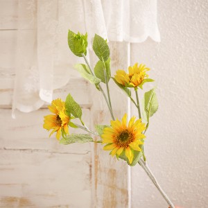 YC1057 Sztuczny kwiat słonecznika Wysokiej jakości materiały ślubne Dekoracyjne kwiaty i rośliny