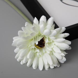 GF10004 fleur artificielle en gros soie flocage simulé fleur de Gerbera longue tige