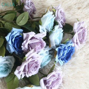 MW69911 White Roses Artificial Silk Flowers Wedding Home Party Office Decoration