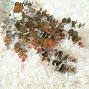MW20207 fulla artificial eucaliptus planta verda flors de seda lot de decoració nòrdica