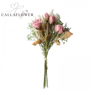 YC1006 Hurtownia sztucznych kwiatów do dekoracji wnętrz, suszonych pęczków róż