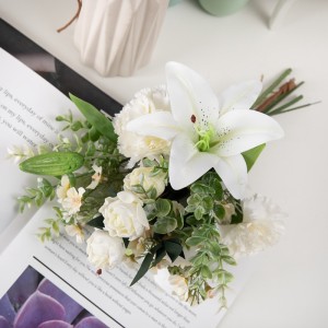 Bouquet de lys et œillets artificiels CF01181, nouveau Design, décoration de jardin et de mariage, décorations festives