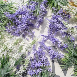 MW56669 Artipisyal nga Bulak nga Bouquet Lavender Hot Selling Garden Wedding Dekorasyon