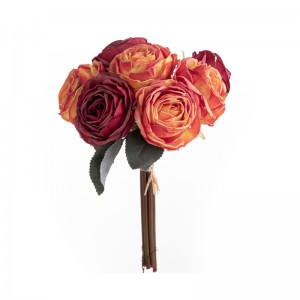 MW43800 Konstgjord blombukett Rose Hot Sälj siden Blommor Juldekoration Blomma Vägg Bakgrund
