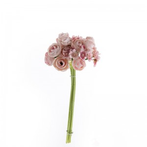 MW83520 Ανθοδέσμη τεχνητών λουλουδιώνRanunculusFactory Απευθείας πώληση Λουλούδι Φόντο τοίχου Κήπος Διακόσμηση γάμου