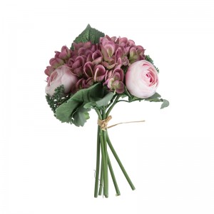 DY1-3248 זר פרחים מלאכותי רנוקולוס הידראנגאה מכירה חמה פרח דקורטיבי