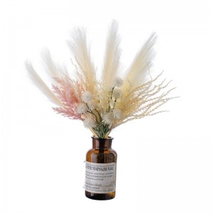 CF01322 Kāzu pušķis līgavas ziedu rindu augu dekorēšana pielāgota vairumtirdzniecība mākslīgā zīda pampas plastmasas bumbiņu krizantēma
