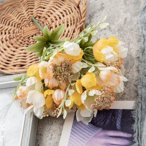 CL66507 Buqetë me lule artificiale Camelia Furnizime dasmash me shitje të nxehta