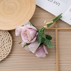 DY1-4549 कृत्रिम फूलों का गुलदस्ता गुलाब फैक्टरी सीधी बिक्री शादी की आपूर्ति