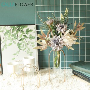 Flor artificial YC1060 para decoración del hogar, flores de simulación, decoración de boda, ramo de dalias de flores artificiales
