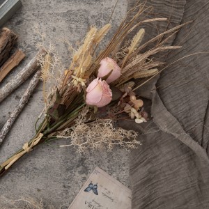 DY1-6369 Buqetë me lule artificiale Trëndafila me dizajn të ri Dekorimi për dasmën e kopshtit