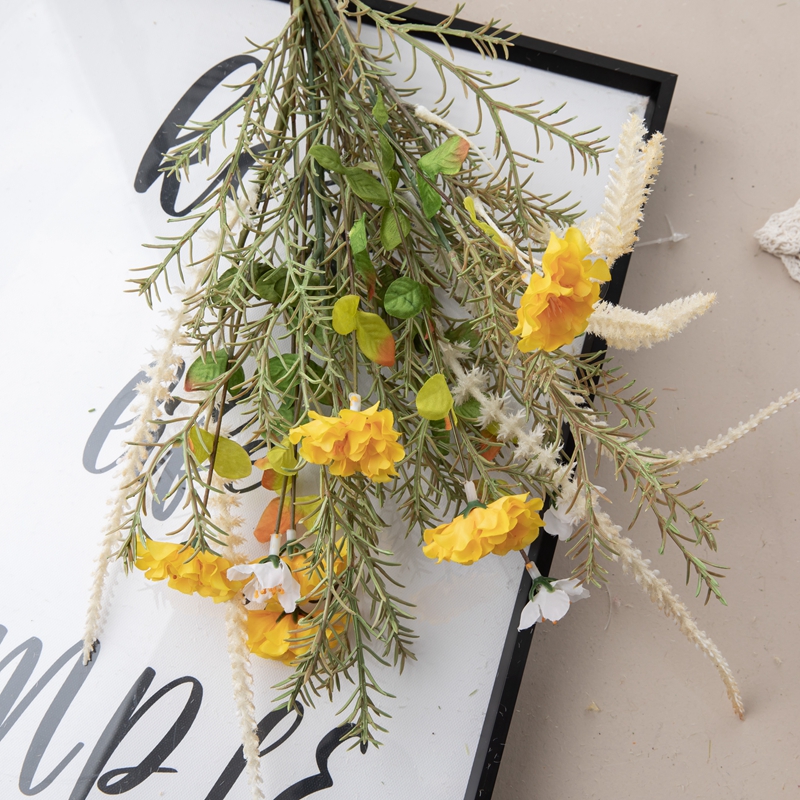 DY1-6402 Bouquet di fiori artificiali Crisantemo Fiore di vendita caldo Sfondo da parete