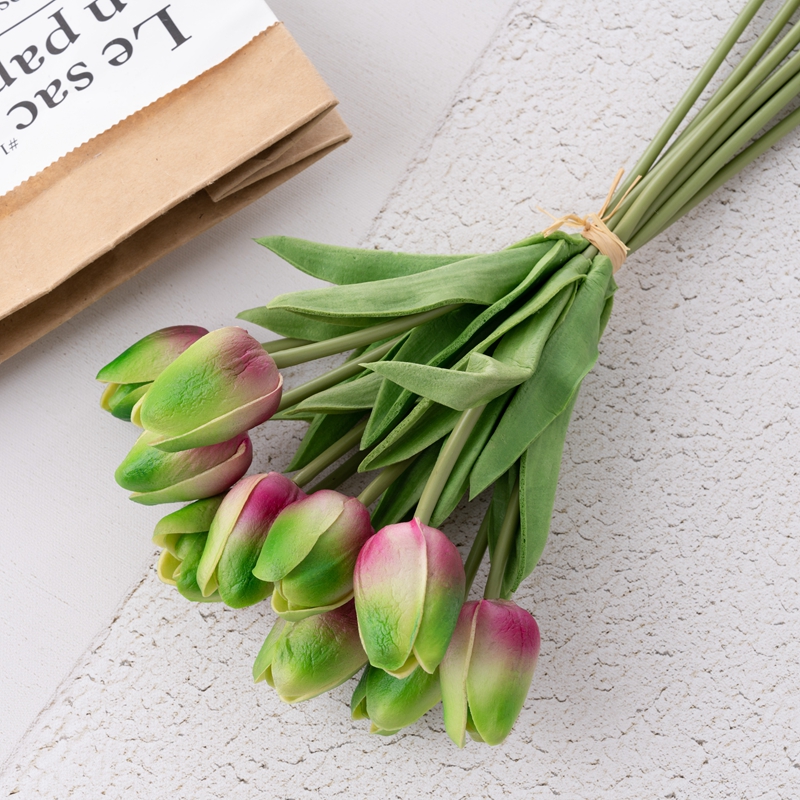 MW54502 Šopek umetnih cvetov Tulipan, vroče prodajan vrt, poročna dekoracija