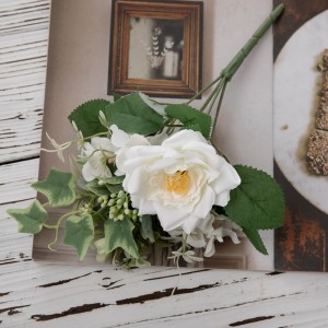MW55710 Bouquet di fiori artificiali Rose Decorazione realistica per matrimoni