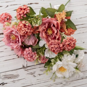 MW55715 Bouquet di fiori artificiali Rosa Fiore decorativo di alta qualità