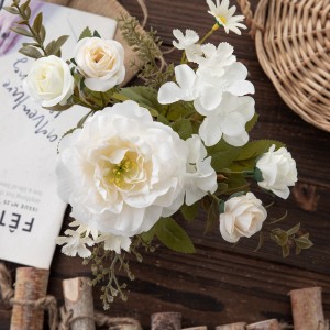 MW55721 Artipisyal na Flower Bouquet Peony Wholesale Garden Wedding Dekorasyon