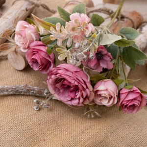 MW55745 Buchet de flori artificiale Trandafiri Fabrica Vânzare directă Decorare pentru petreceri