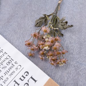 MW57506 Kënschtlech Blummen Bouquet Chrysanthemum Factory Direkte Verkaf Seid Blummen