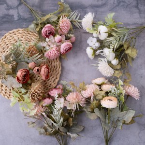 CL10506 Bouquet de fleurs artificielles œillets centres de table de mariage réalistes
