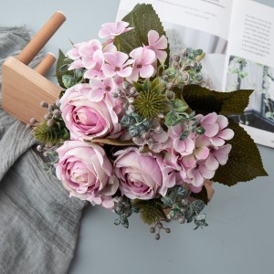 CL04508 Šopek z umetnimi rožami, vrtnice, nov dizajn, poročni osrednji deli