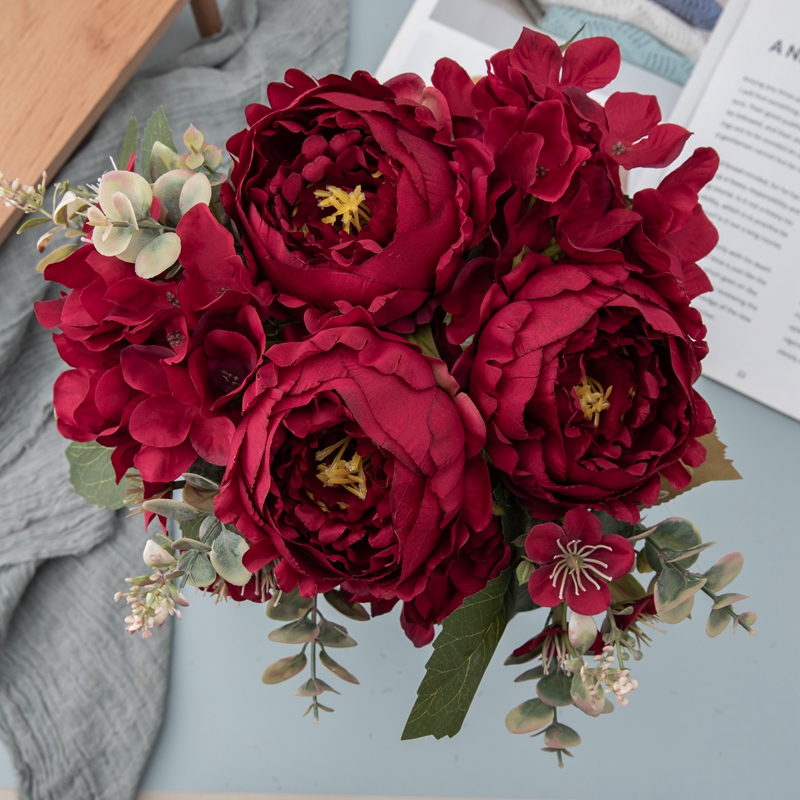 CL04512 Artificial Flower Bouquet Peony ဒီဇိုင်းအသစ် မင်္ဂလာဆောင်ပစ္စည်း