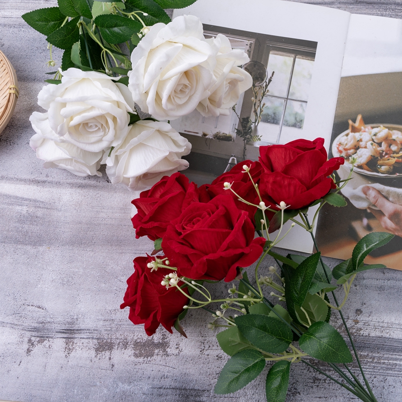 CL86504 kunstlillede kimp roosi kuumalt müüa aia pulmakaunistus