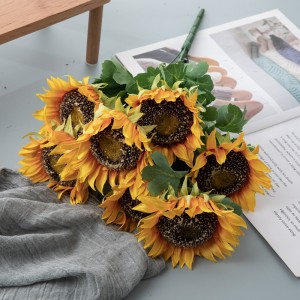 DY1-2192 Kulîlka Artificial Flower Bouquet Sunflower Decoration Party Realistic