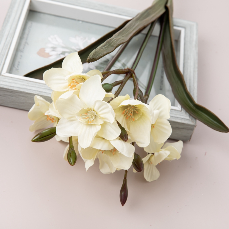 Bouquet de fleurs artificielles narcisse, vente directe d'usine, décoration de fête, DY1-3235B