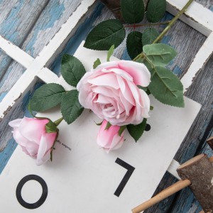 DY1-3504 Rosa de flores artificiales para decoración de bodas