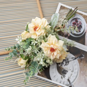 دسته گل مصنوعی DY1-3918 تزیین عروسی طرح جدید رز