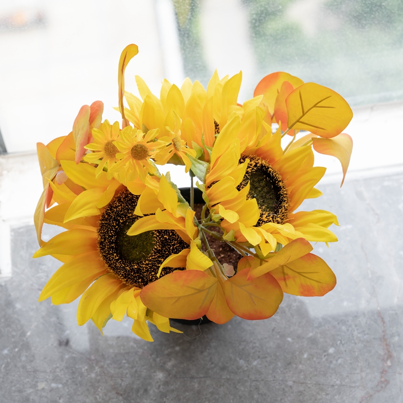 DY1-4031 Bonsai Sunflower Factory Jualan Terus Perkahwinan Centerpieces