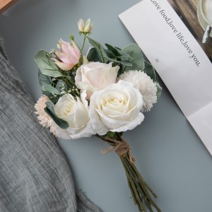 DY1-4042 Buquê de flores artificiais Rosa Fornecimento popular de casamento