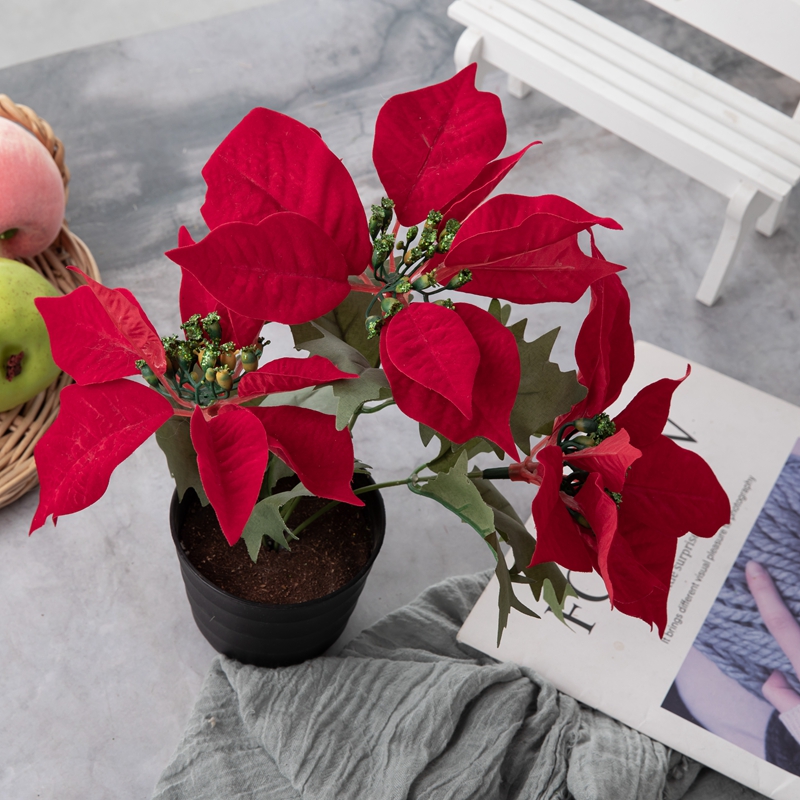 DY1-4054A Fiore di Natale Bonsai Vendita calda Decorazioni festive
