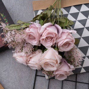 DY1-4570 Bouquet ng Artipisyal na Bulaklak Rose Wholesale Dekorasyon na Bulaklak
