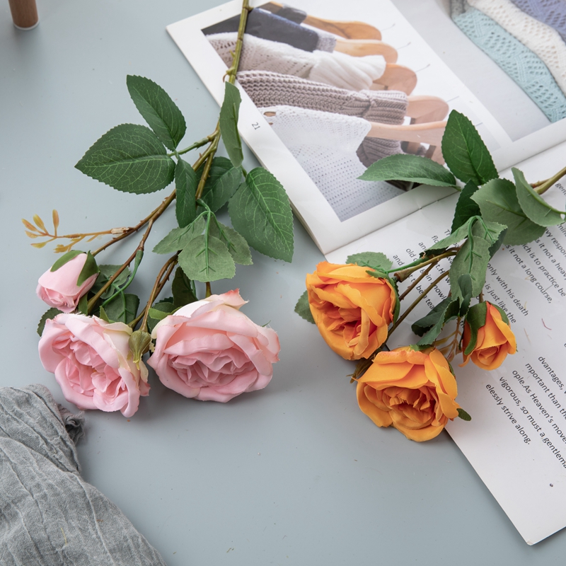 DY1-5717 Fleur artificielle Rose Fleurs et plantes décoratives réalistes