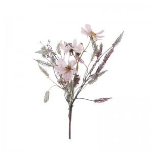 MW24502 ​​Bukkett tal-fjuri artifiċjali Chrysanthemum Sfond realistiku tal-ħajt tal-fjuri