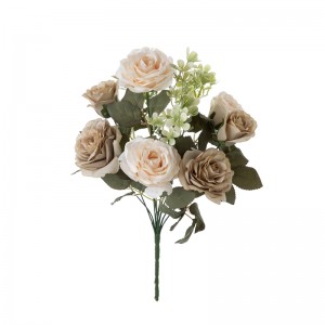 DY1-4576 कृत्रिम फुलांचा पुष्पगुच्छ गुलाब गरम विक्री करणारे रेशीम फुले