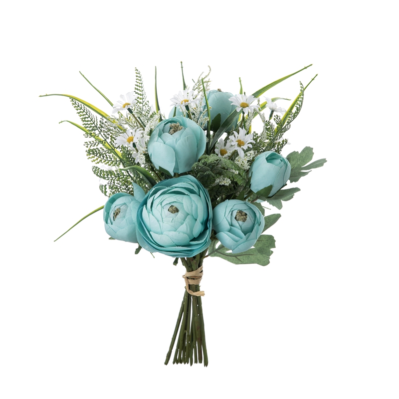 DY1-3619 ሰው ሰራሽ አበባ Bouquet Ranunculus ከፍተኛ ጥራት ያላቸው የሰርግ ማእከሎች