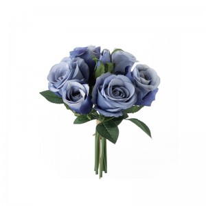 DY1-4549 זר פרחים מלאכותי ורד במפעל מכירה ישירה אספקת חתונה